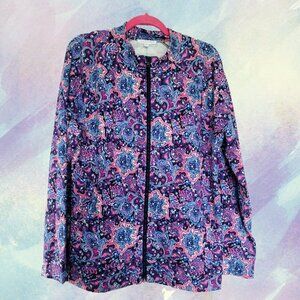 T by Talbots French Terry long sleeve full Jacket top  XL